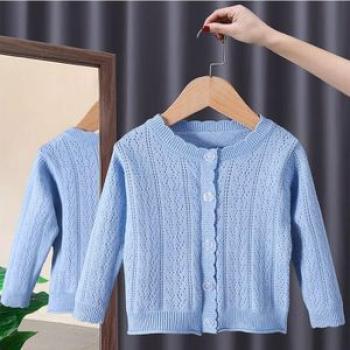 Korean Children`s Clothing Spring Pastoral Two-Piece Sweater Matching Set Cotton Floral Kids` Dresse