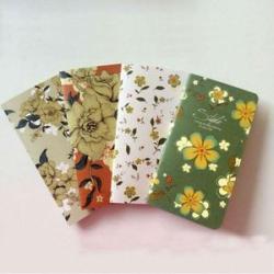 2 PCS BKBJB11099 Notepad Retro Car Line Kraft Paper Flower Pattern Notebook Diary School Supplies,De