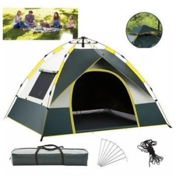 Automatic Tent Cabin 4 Person Large Camping Ground - Green
