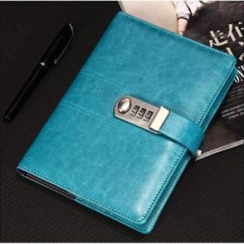 RuiZe Creative Leather Dairy With Lock A5 Leather Notebooks