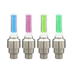 Bike Light with No Battery Mountain Road Bike Bicycle Lights LEDS Tyre Tire Valve Caps Wheel Spokes