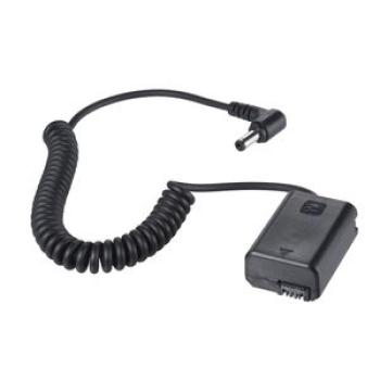 Andoer NP-FW50 Dummy Battery Pack Coupler Adapter with DC Male Connector for Sony A7 A7II A7R A7S A7