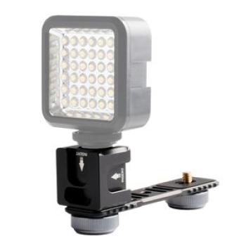 Universal Aluminium Alloy Gimbal Extention Bar Bracket Adapter with 4 Cold Shoe Mount 1/4 Inch Screw