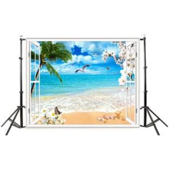 Summer Seascape Beach Dreamlike Haloes 3D Photography Background Screen Photo Video Photography Stud