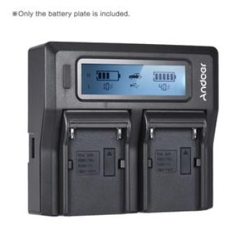Andoer 2pcs NP-F970 Battery Plate for Neweer Andoer Dual/Four Channel Battery Charger for Sony NP-F5