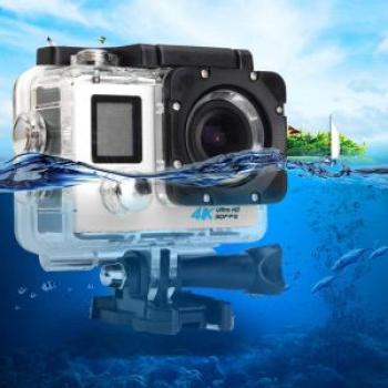 2.0` LCD Dual Screen 170°4K HD WiFi Sports DV Action Camera With Remote Control silver Silver (silv