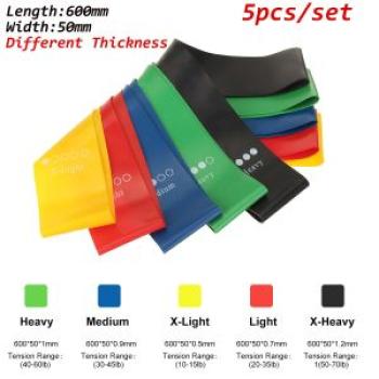 10-70lb 600x50mm Resistance Band Exercise Elastic Band Workout Ruber Loop Strength Pilates Fitness T