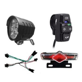 Bike Front and Ebike Rear Light Set Input 36V 48V 52V 60V