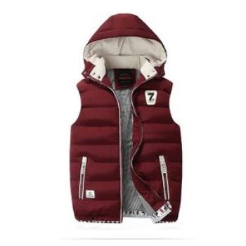 Mens Jacket Vest Winter Fashion Casual Coats Male Cotton-Padded Men`s Sleeveless Vest Men Thicken Wa