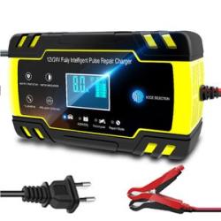 12V-24V 8A Full Automatic Car Battery Charger Power Pulse Repair Chargers Wet Dry Lead Acid Battery-