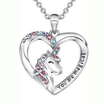 Exquisite Fashion Cartoon Cute Unicorn Necklace Ring Pendant Ladies Necklace