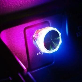 Car Diamond Model USB Ambient Light Charge-Free Plug And Play LED Decorative Lights(Colorful)