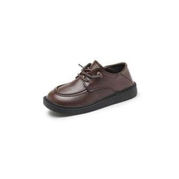 Boys` School Uniform Dress Shoes Leather Shoes(Brown)
