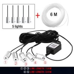 (RGB)(5 in 1)Car Interior Neon RGB Led Strip Lights 4/5/6 in 1 Bluetooth App Control Decorative Ligh
