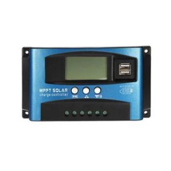 100A/60A/50A/40A/30A Auto Solar Charge Controller MPPT With Dual USB 5V Output 12/24V Solar Panel Ba