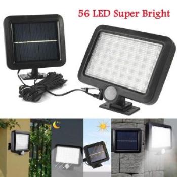 LED Solar Power PIR Motion Sensor Light Security Flood Outdoor Garden Path Lamp
