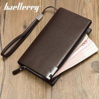 baellerry new casual zipper mobile phone bag multifunctional clutch bag long men`s wallet wholesale