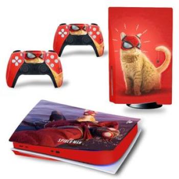 Iron Man derman PS5 Disk Skin Sticker Decal Cover for PlayStation 5 Console and 2 Controllers PS5 D