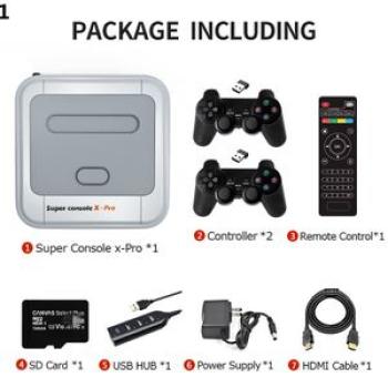 super console X pro TV game console set-top box dual system