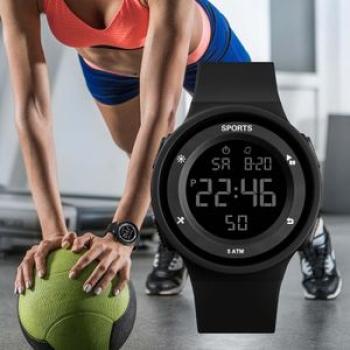 Unisex Waterproof LED Sports Watch - Multifunction with Large Dial for Men, Women & Students