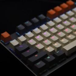 124 Key P Doubleshot Backlit 96 75% 68 Keycaps Carbon Miami Keycap For MX Mechanical Keyboard FC980M