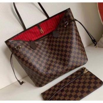 Pu Leather Handbag - Brown/Black