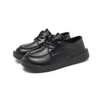 Boys` School Uniform Dress Shoes Leather Shoes(Black)