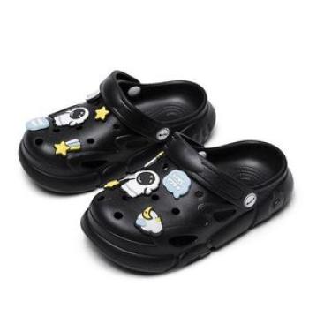 Rubber EVA Sandals Kid`s Summer Slippers For Boys Black