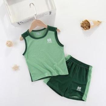 Kids Boys Girls Summer Children Sports Jerseys T-shirt Shorts Vest cksuit 2Pcs Basketball Team Suit
