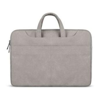 ST06S Waterproof PU Leather Zipper Hidden Portable Strap One-shoulder Handbag For 14.1 Inch Laptops,