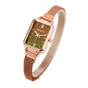 Ladies Watch Elegant Womens Quartz Wristwatch with Exquisite Pointer Brown