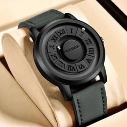 Foxbox Men`s Watches Leather Magnetic Force Clock 0047