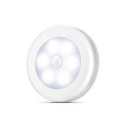 6 LED Home Wardrobe Smart Human Body Sensor Light -White-White Light