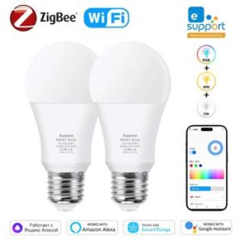 Coolo Ewelink Wifi Zigbee Smart Led Light Bulbs 15w 18w E27