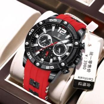 Swiss brand multi-functional new MEN`S watch silicone band quartz watch live broadcast foreign trade