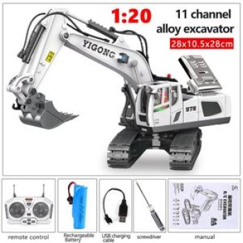 RC TruRC Excavator 1:20/24 Dumper Technique Vehicle Excavator 2.4G Radio Controlled Cars Toys for Ch