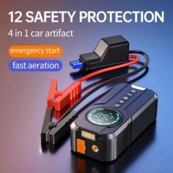4 in 1 car emergency starting power supply,10000mAh, inflation pump, power bank, multifunctional por