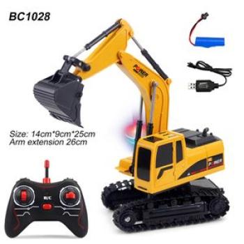 RC Excavator/Bulldozer 1/24 5CH RC Construction TruEngineering Vehicles Educational Toys for Kid Boy