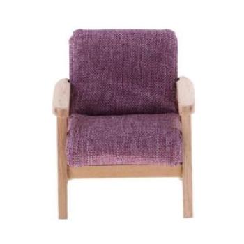2x 1/12 Dollhouse Mini Single Sofa Armchair  Living Room Bedroom Decor