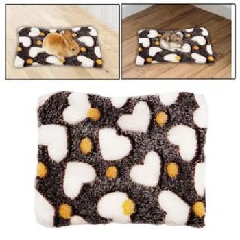 toysmalle 15x20cm Small Pet Winter Bed Mat Sleeping Brown