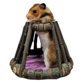 Hamster Wooden Villa Small Pets Cage Accessories Chewing Toy For