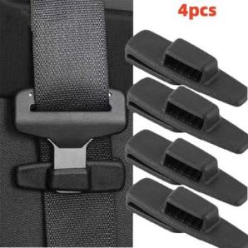 2/4pcs Car Seat Belt Protection Clip Strong Seat Belt Clamp Buckles Holder Limiter Tightness Adjustm