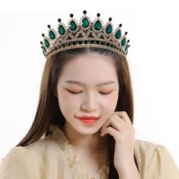 Tiara Crown Headband Headpiece Gifts for Party Halloween Green