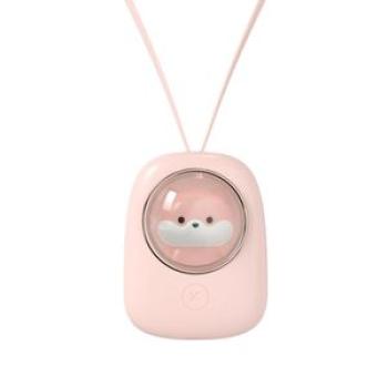 Hanging Neck Fan, USB Charging Cartoon Mini Desktop Cute Pet Handheld Fan for Reading, Riding a Bicy