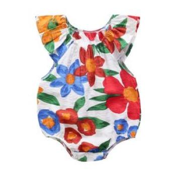 Flower Baby Girl Clothes Summer Newborn Baby Bodysuits Cute