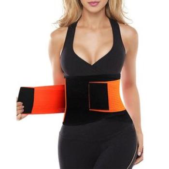 Neoprene Sweat Belt Waist Trainer Workout Trimmer Body Shaper Weight Loss Exercise Slimming Girdle W