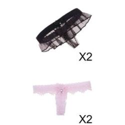 4-pack 1:6 Female Briefs Lace Thong Underwear For 12inch Action