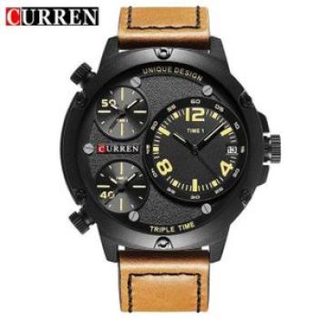 Curren Mens Watches Unique Analog Military Sports Quartz Wrist Watch For Man Water Resistant Clock