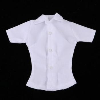 16 White Short Sleeve Shirt For 12 PHICEN TBL  Female Figure