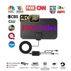 New 3000 Miles 8K Digital DVB-T2 TV  with amplifier Booster 4K Aerial For Car  RV travel Indoor smar